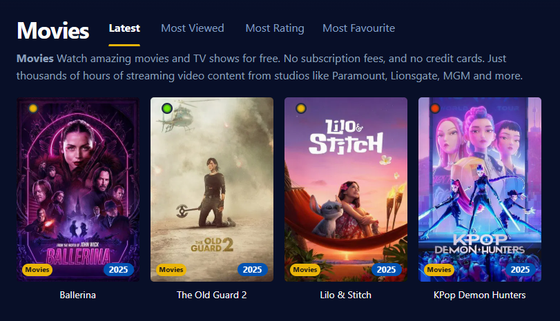 Display of the Wooflix website design